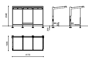 plan abri bus