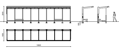 plan abri bus
