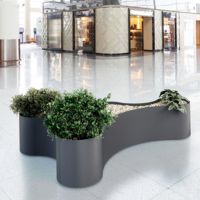 HELMUT Jardinière design d'intérieur en acier│contemporaine│pour espace public│Metalco mobilier urbain