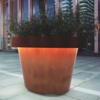SIZE Jardinière de Ville, Acier, Corten, Ronde, Collectivité, METALCO Fabricant jardinière Urbaine Design