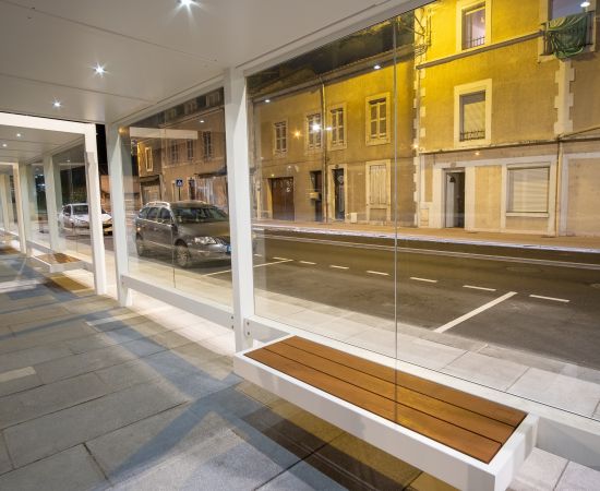Mobilier Urbain Abris Bus, Abris voyageurs pôle gare Périgueux - fabricant Metalco