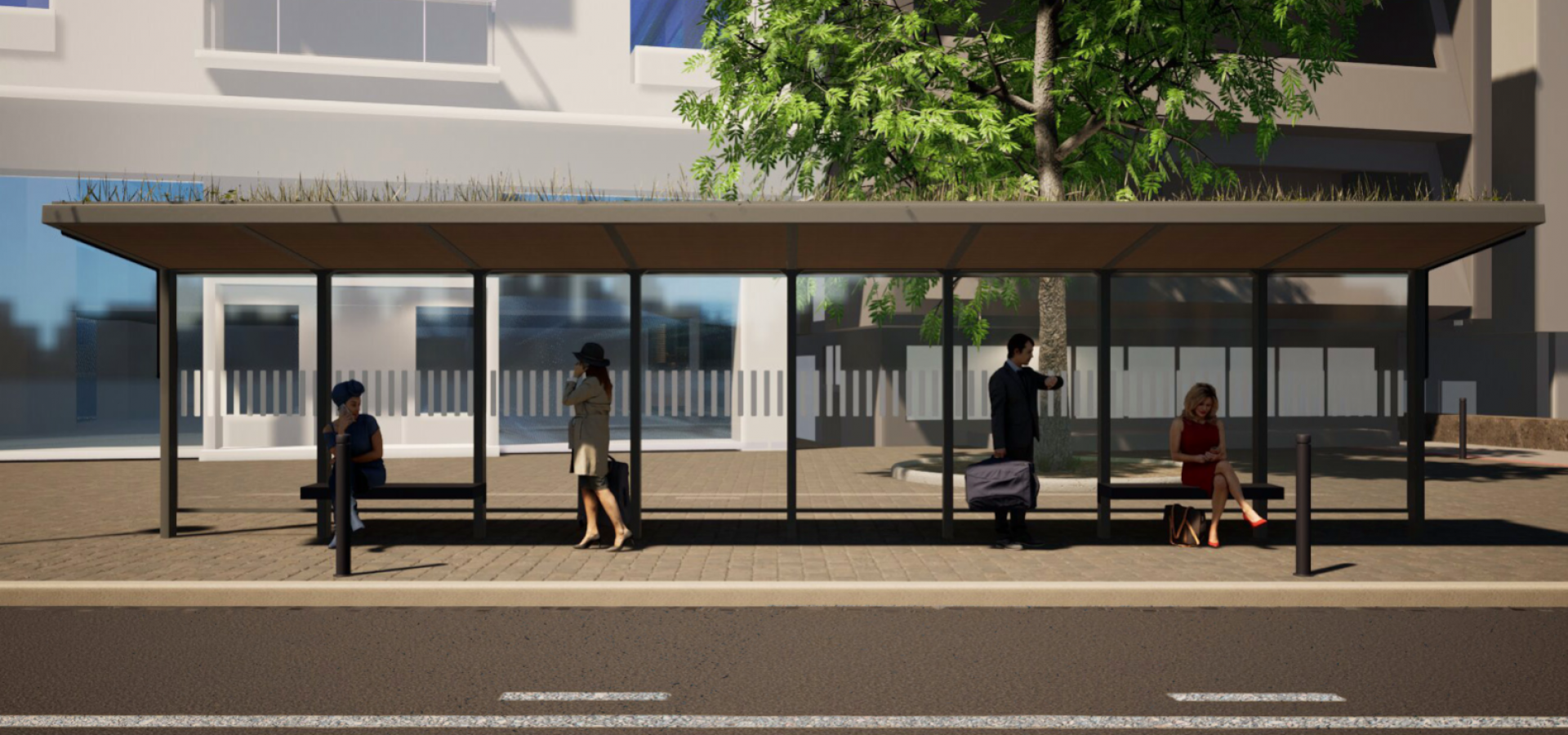 abri bus design vegetalisation