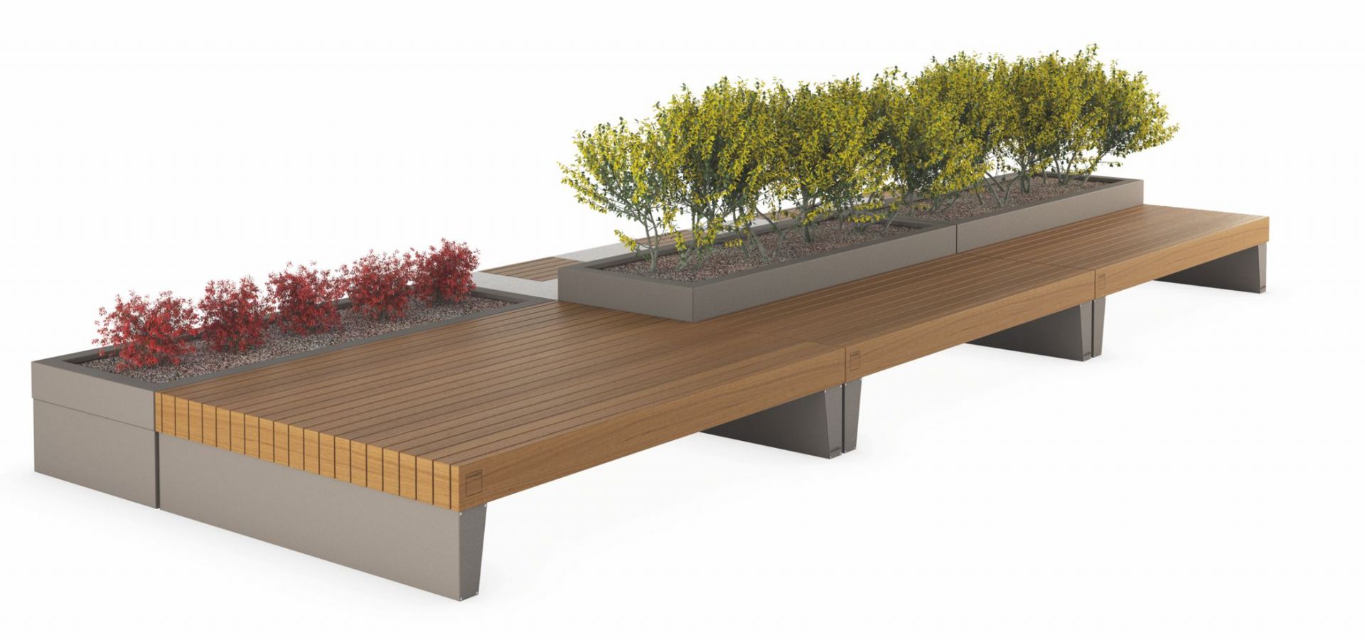 isola urbana banquette bois beton