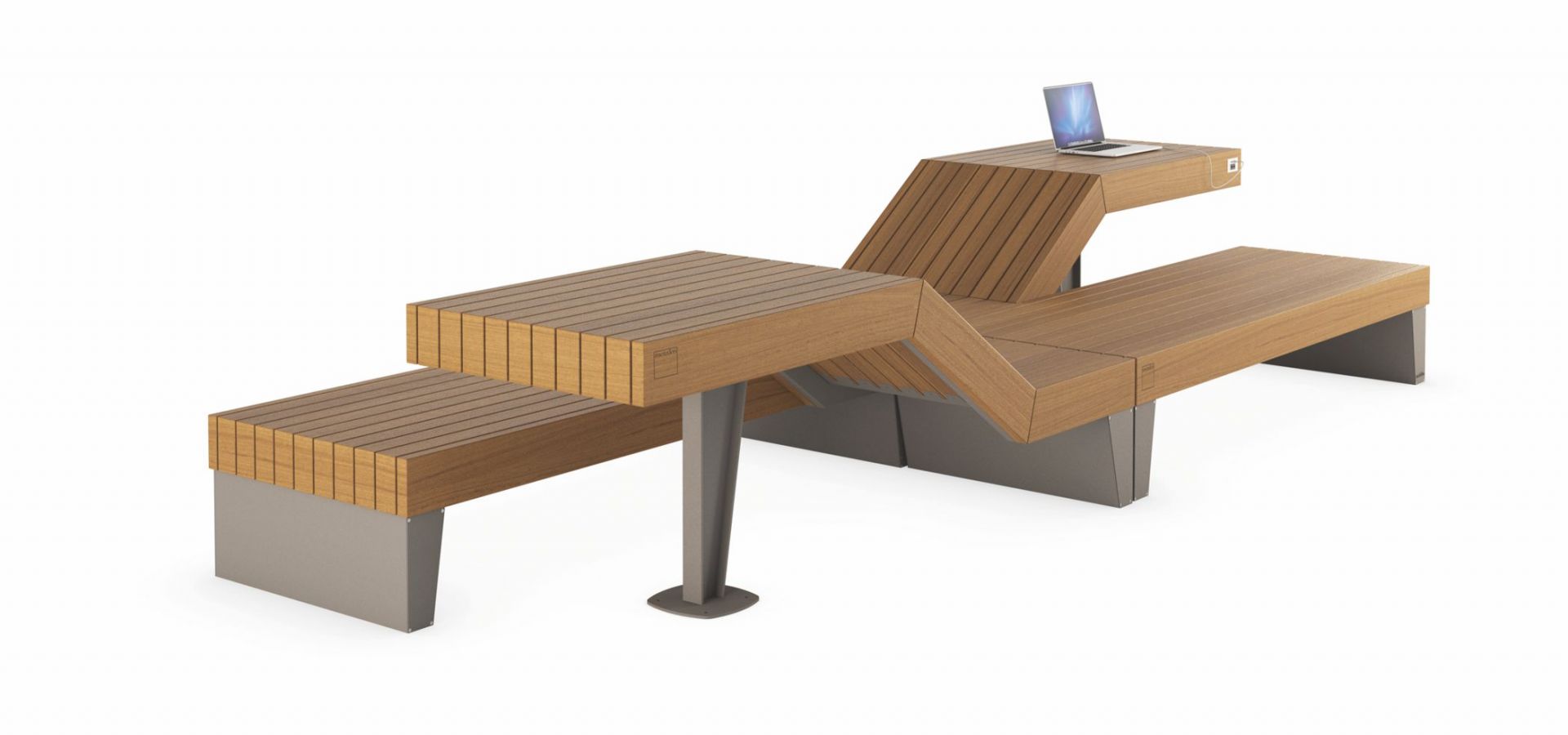 isola urbana banquette bois beton